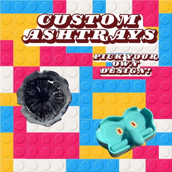 Custom Ceramic Ashtray, Personalized Ashtrays, Made to Order Handmade