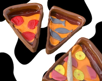 Pizza Ton Essen Aschenbecher, handgemacht, Schmuckstück, Geschenk für Raucher