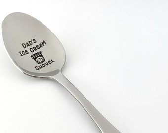 Personalized Ice Cream Shovel Spoon Engraved Spoon in your spoon size of choice, 18/0 Stainless Steel Heavy Weight, large spoon