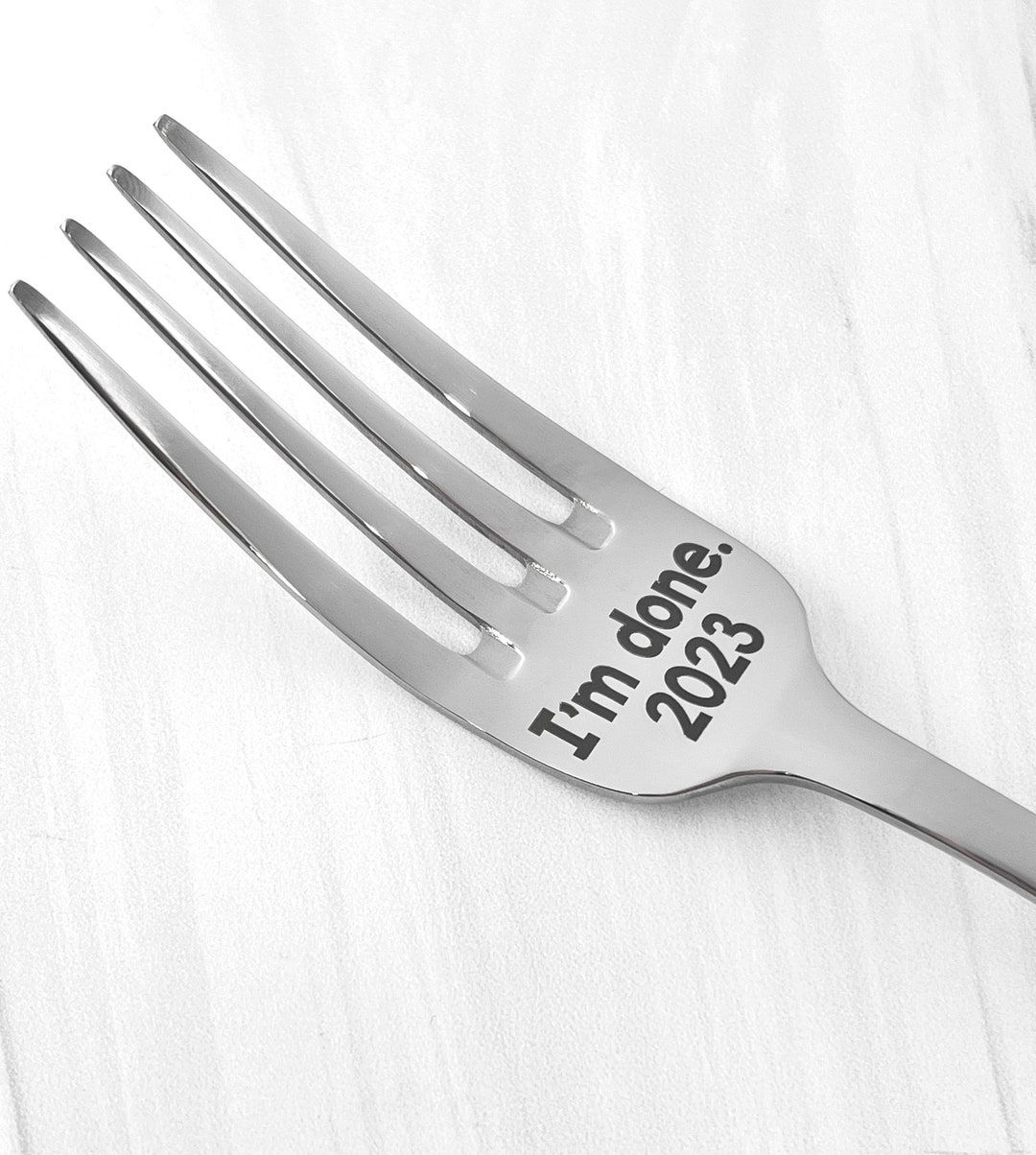 Stick a Fork in Me I'm Done, Retirement Fork, Stainless Steel, I'm Done Fork, Divorce