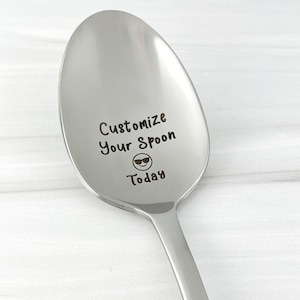 Personalized Stainless Steel Spoon customized spoon ice image 1