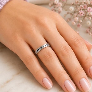 Personalized Stainless Steel Ring: Laser Engraved Custom Ring