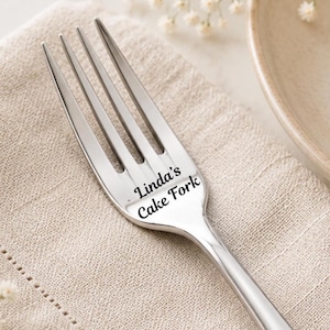 Custom Engraved Stainless Steel Fork: Personalized Flatware Keepsake