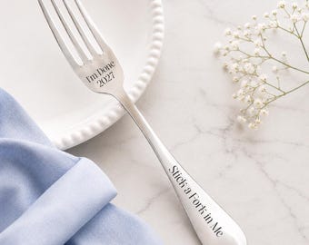 Funny Retirement Fork: Engraved Stainless Steel Gift - "I'm Done"