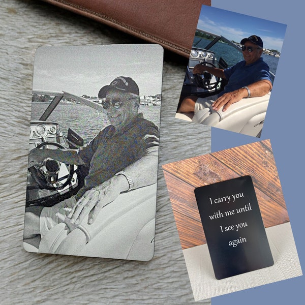 Photo Wallet Card, Lasered Wallet Card, Keepsake, Remembrance,Loss of Loved one, special photo, memorial gift