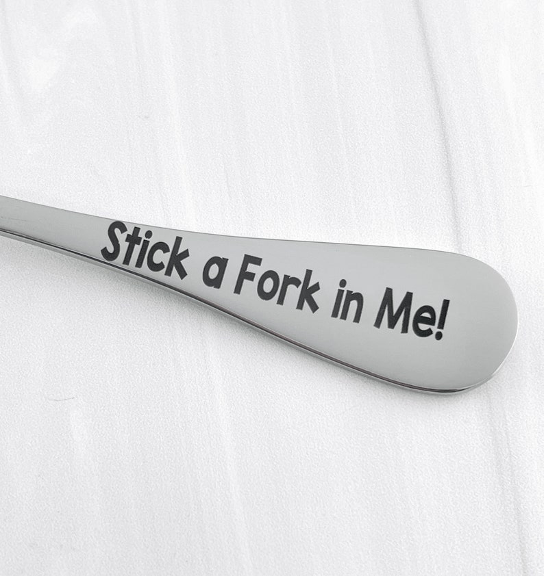 Stick a Fork in Me I'm Done Retirement Fork Stainless Etsy