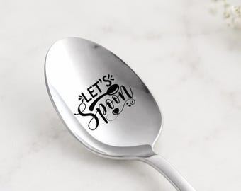 Let's Spoon Engraved Spoon: Personalized Stainless Steel Gift