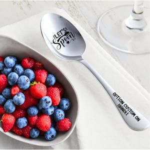 Let&#39;s Spoon Engraved Spoon: Personalized Stainless Steel Gift