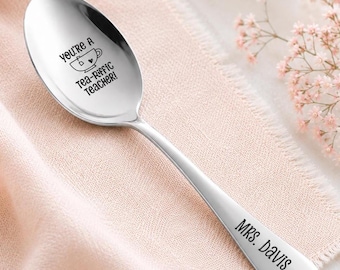 Engraved Stainless Steel Spoon – Teacher Appreciation Teaspoon Gift