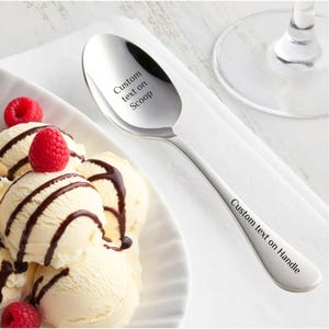 Custom Engraved Stainless Steel Spoon: Personalized Coffee, Dessert, Cereal