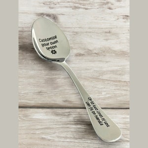Custom Engraved Stainless Steel Spoon: Personalized Coffee, Dessert, or Serving Gift