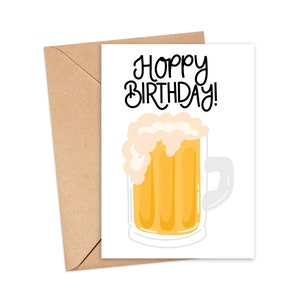 Cartes Danniversaire Pour Lamateur De Biere Verre De Biere Etsy