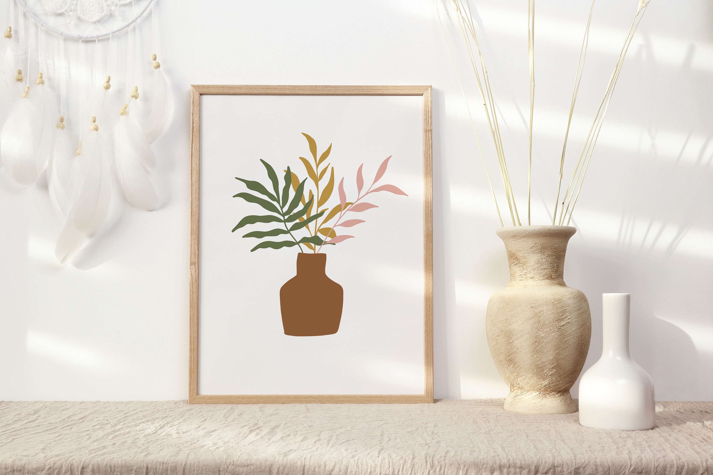 Abstract Flower Art Floral Wall Decor Modern Wall Art | Etsy