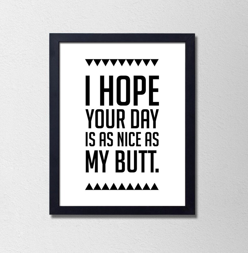 Funny Black and White Typography Print. Minimalist Quote Etsy