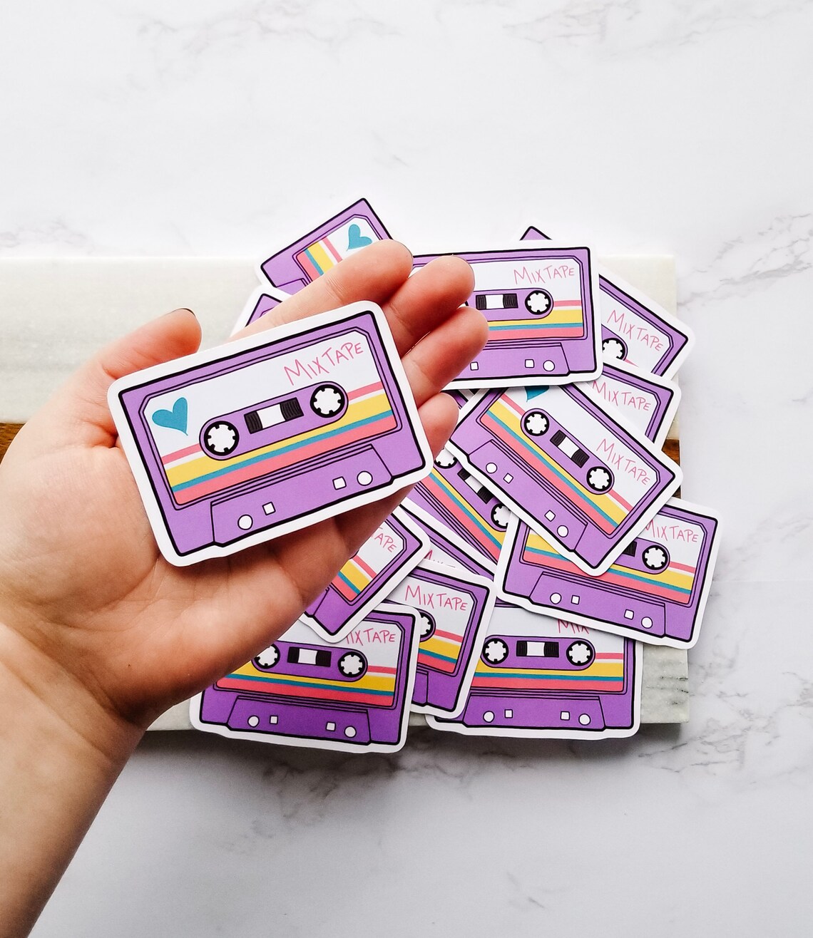 Cassette Tape Sticker Mix Tape Sticker Cute Vinyl Sticker | Etsy