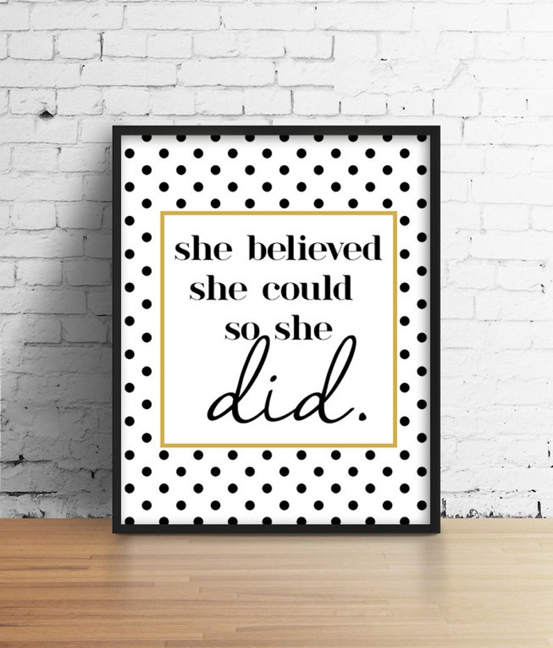 Motivational Print Black and Gold Print Inspirational Print | Etsy