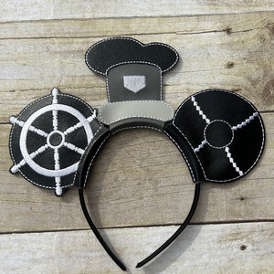 Steam Boat Mouse Ears Headband  Embroidered