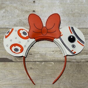 Space Ball Robot Mouse Ears Headband Embroidered