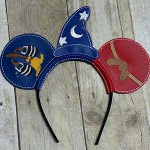 Sorcerer Mouse Ears Headband  Embroidered