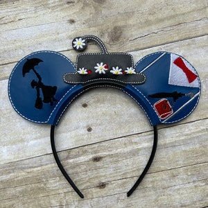 Mery Mouse Ears Headband  Embroidered