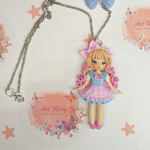 Fimo necklace, polymer clay