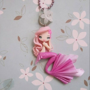 Necklace mermaid in fimo, polymer clay