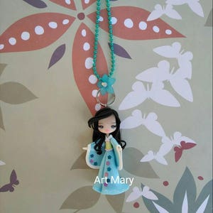 Necklace japonese in fimo, polymer clay