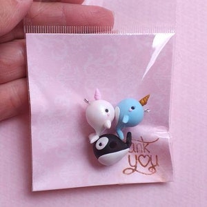 pack of whales in fimo, polymer clay
