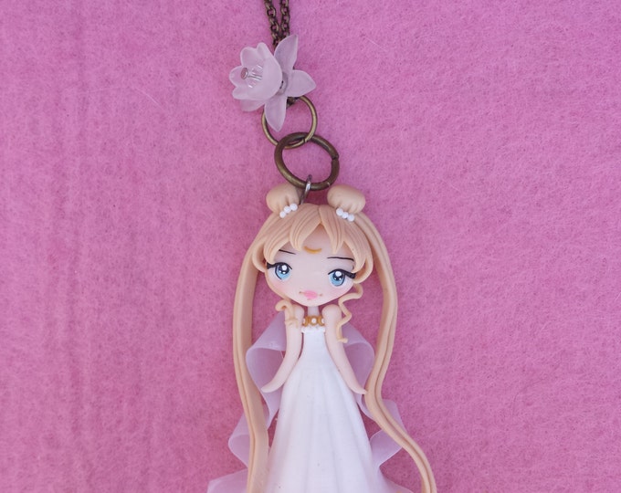 Sailor Moon Necklace in polymer clay, fimo