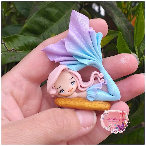 Mermaid Figurine in Fimo Polymer Clay Etsy