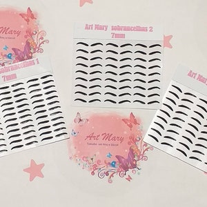 eyebrow cards for polymer clay, fimo