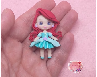 polymer clay little mermaid charm, fimo