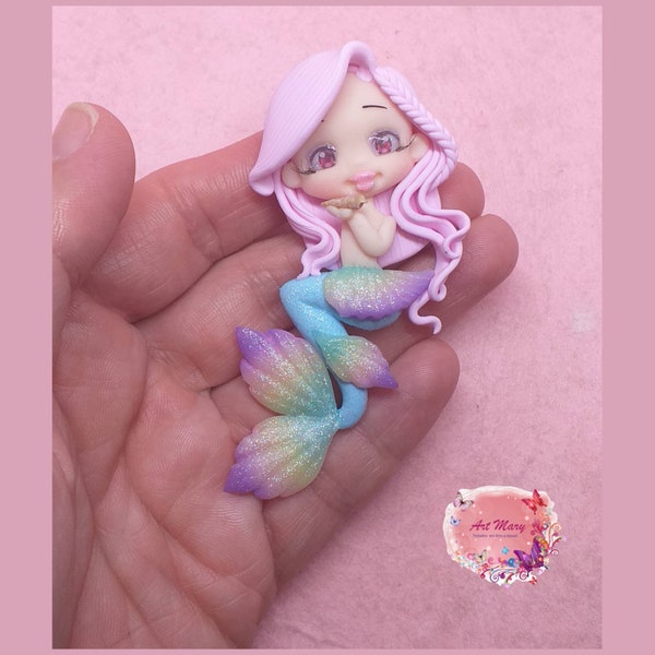 mermaid in fimo, polymer clay