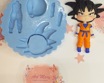 stampo goku per fimo, argilla polimerica