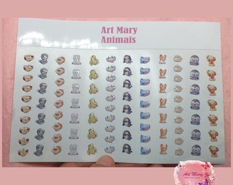 Card with resined animals for polymer clay