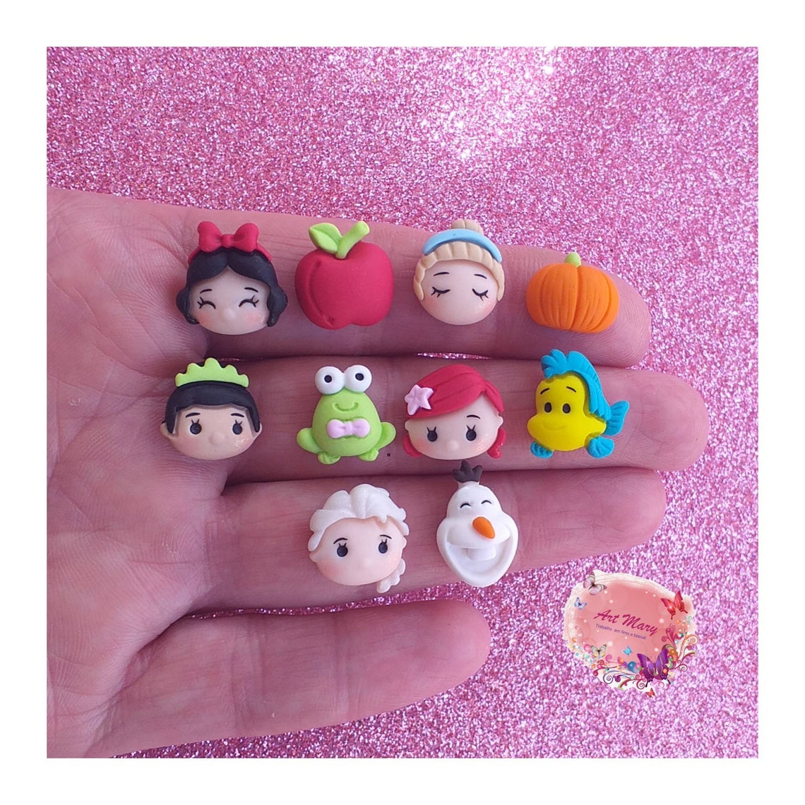 Princess Earrings in Fimo, Polymer Clay - Etsy