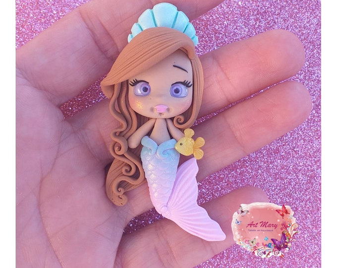 Mermaid in fimo, polymer clay