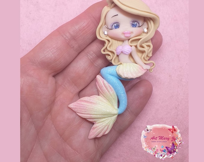 mermaid in fimo, polymer clay