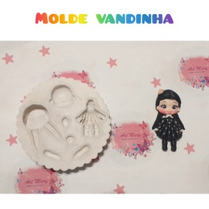Vandinha mold for polymer clay, fimo
