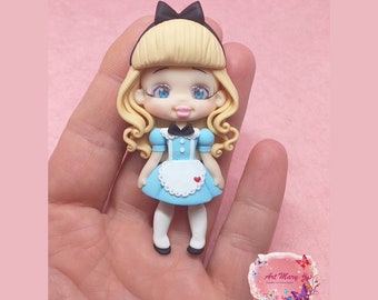 Alice in Wonderland in Fimo, polymer clay