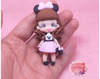 zawieszka Minnie Girl z fimo, gliny polimerowej