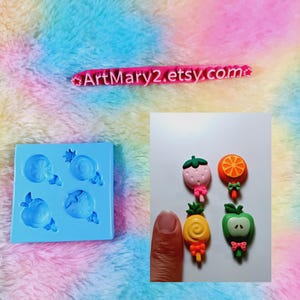 Molde de gelados de frutas para fimo, argila polimérica