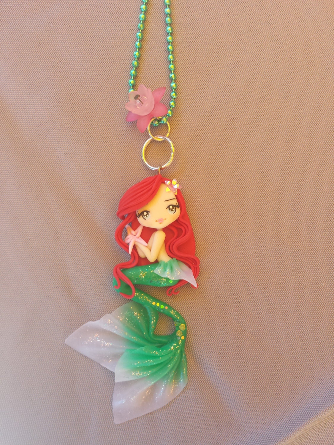 Little Mermaid Necklace on Fimo Polymer Clay Etsy