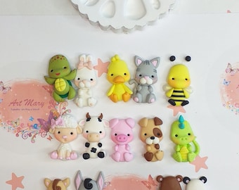 silicone mold animals 3 for fimo, polymer clay