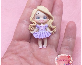 polymer clay rapunzel charm, fimo