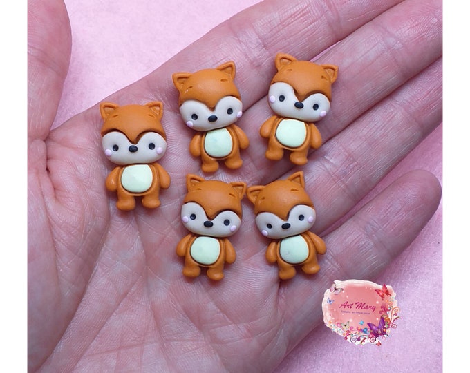 pack fox in fimo , polymer clay