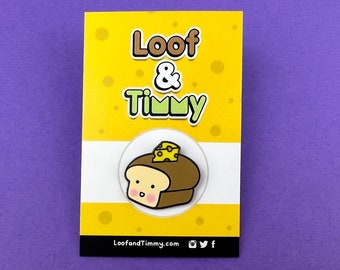 Cheese On Toast Loof Enamel Pin