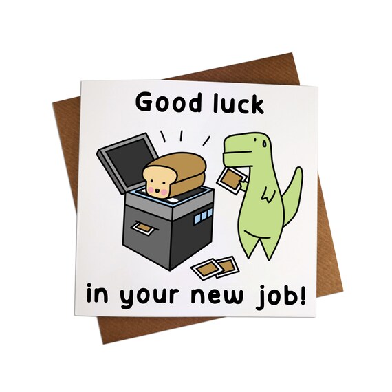 Good Luck in Your New Job Greeting Card New Job Greeting Etsy