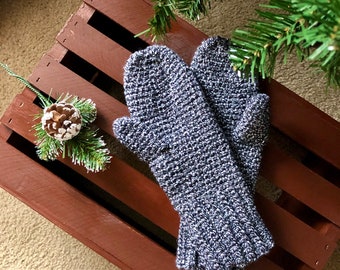 Mixed Black and White Mittens