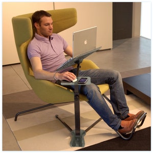 Supporto ergonomico per Notebook e Tablet completamente regolabile Lounge-book Crystal. 100% Made in Italy immagine 1